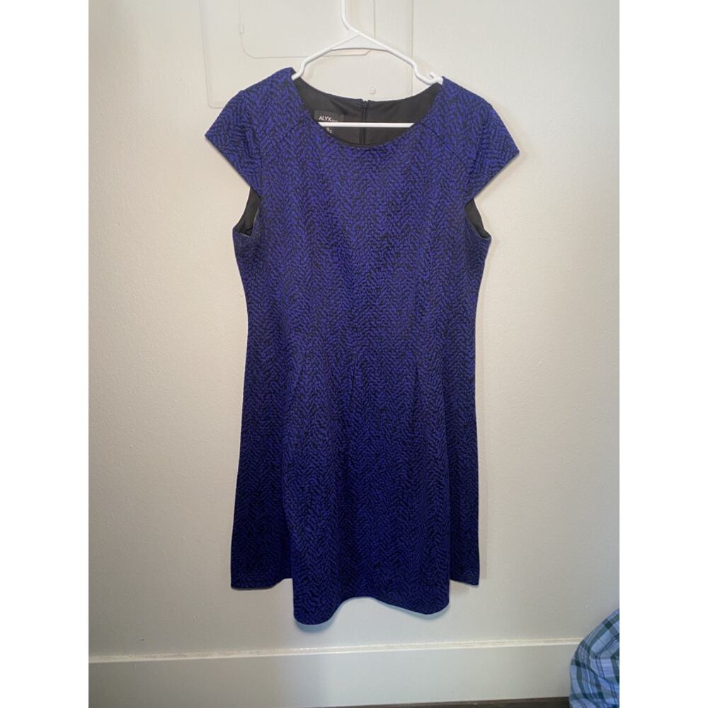 ALYX Dress XL Women Blue Tiger Print